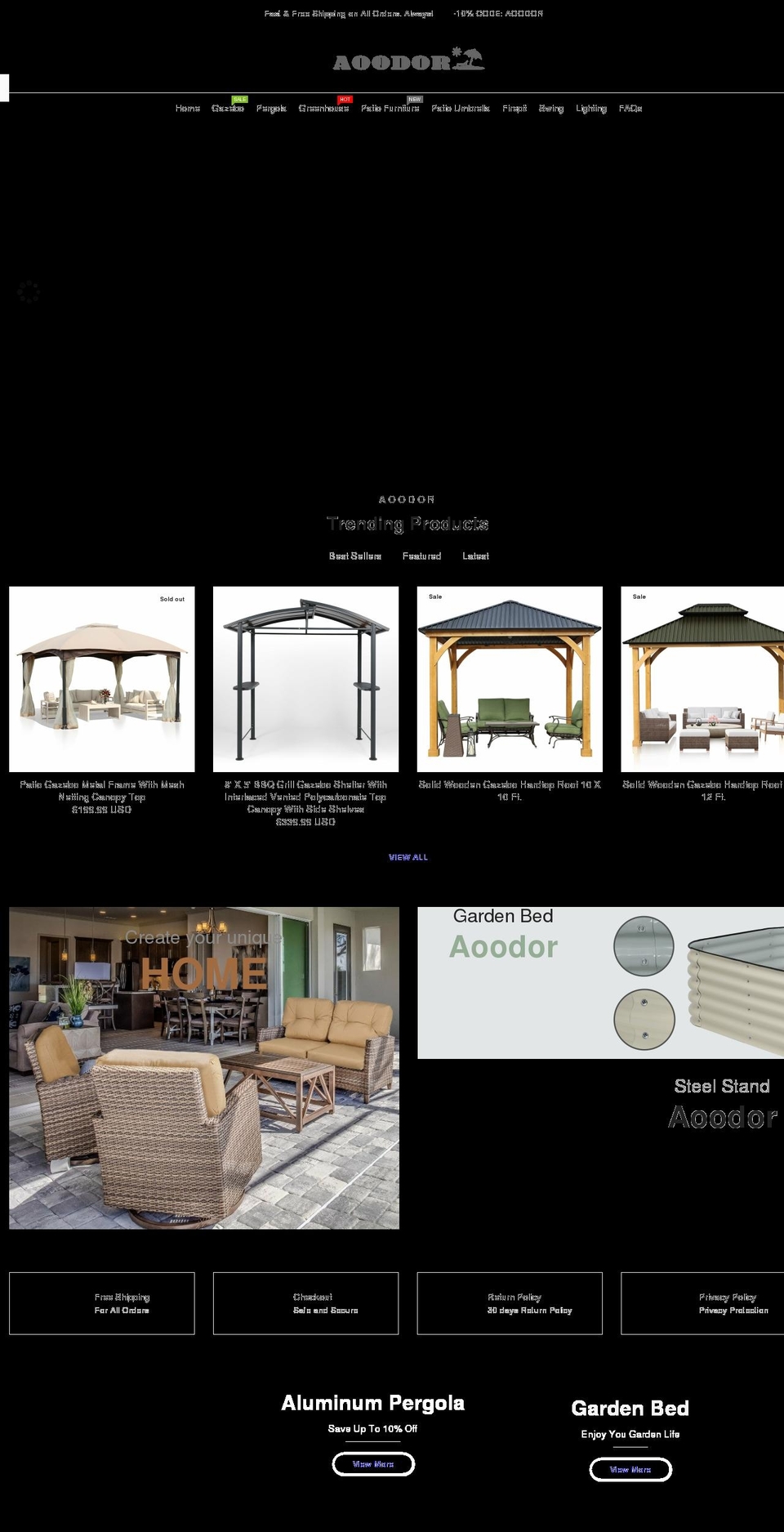 aoodor.com shopify website screenshot