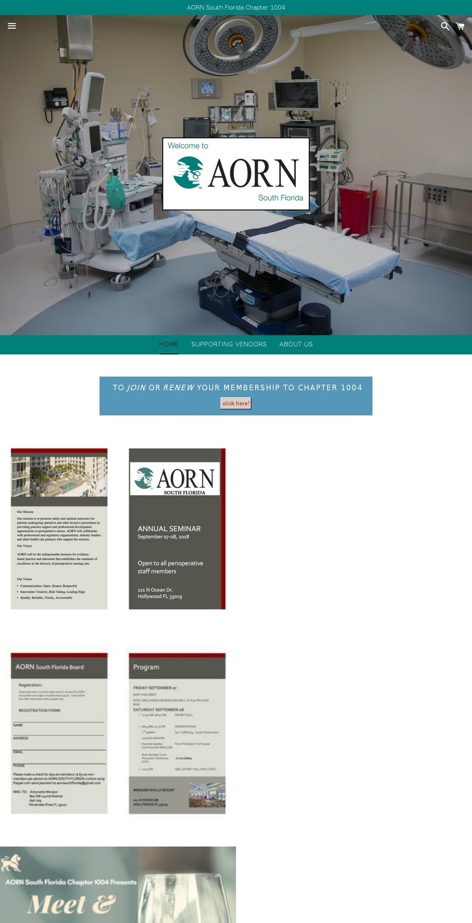 aornsouthflorida.org shopify website screenshot