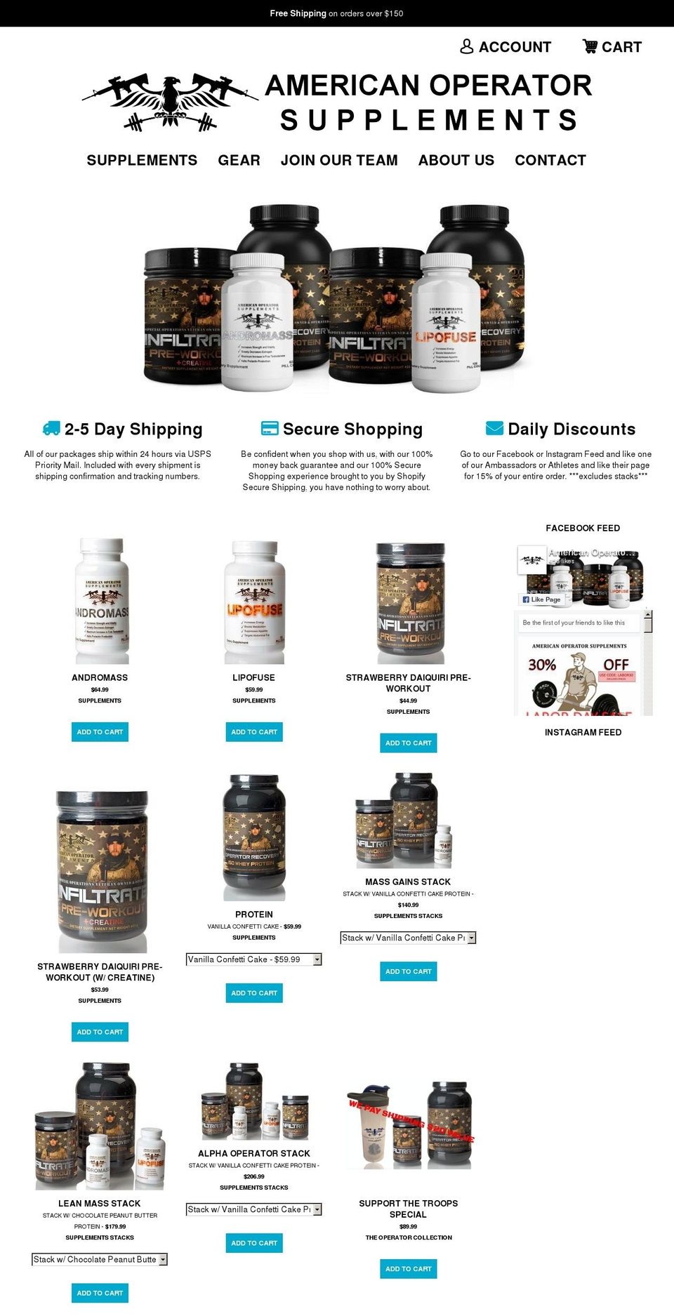 aosupps.com — Shopify storefront screenshot