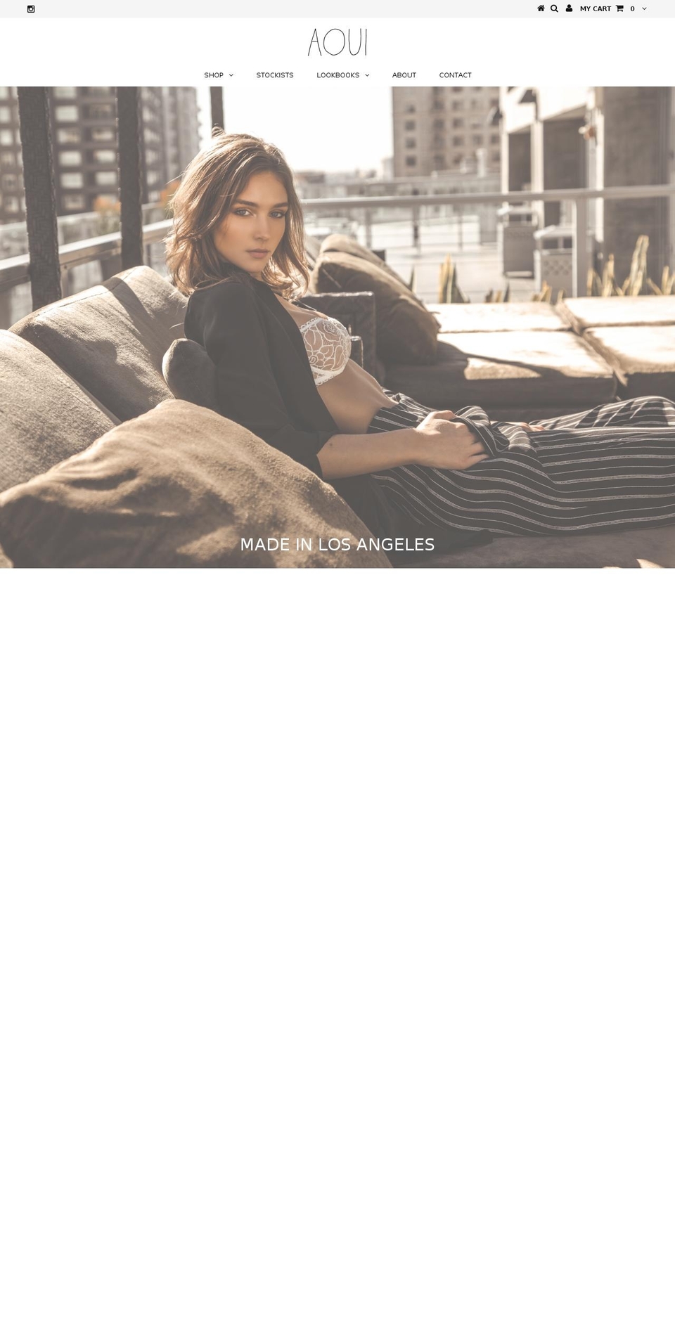 aouiclothing.com shopify website screenshot