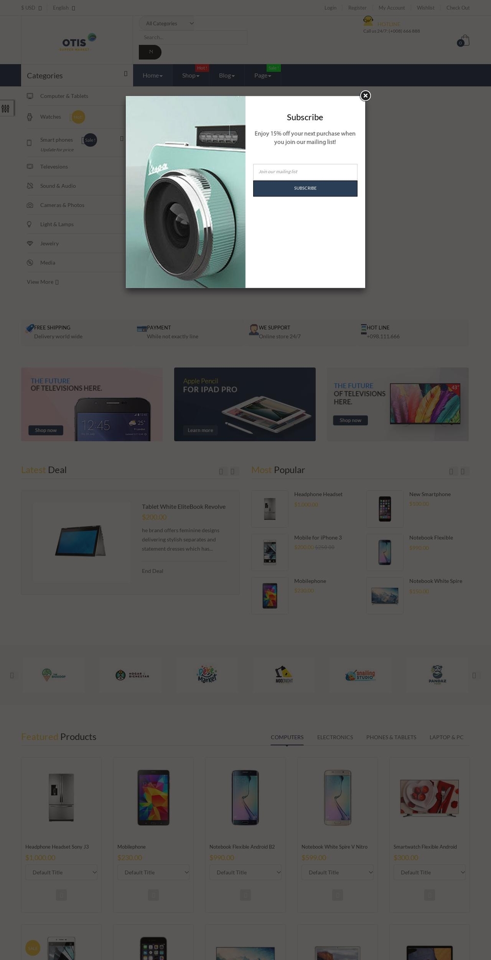 ap-otis.myshopify.com shopify website screenshot