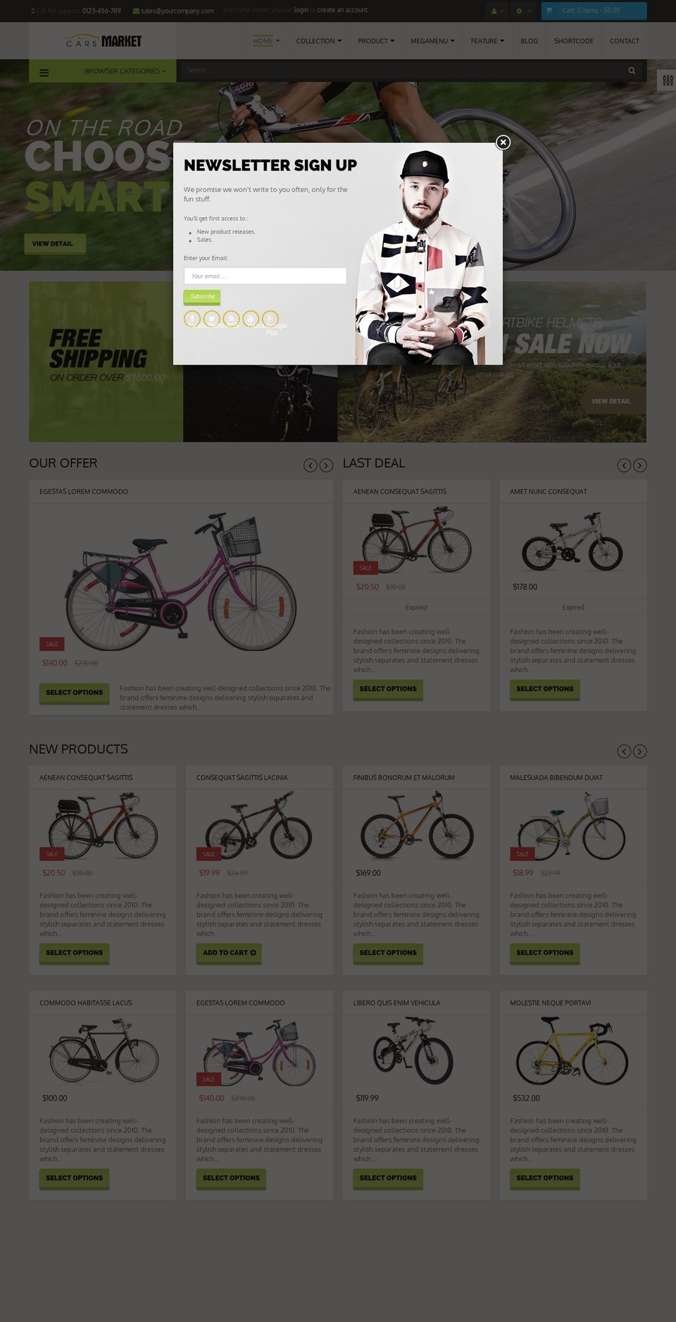 ap-super-market-bicycle-demo.myshopify.com shopify website screenshot