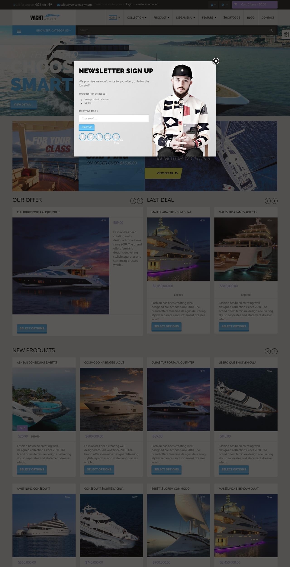 ap-super-market-yacht-demo.myshopify.com shopify website screenshot