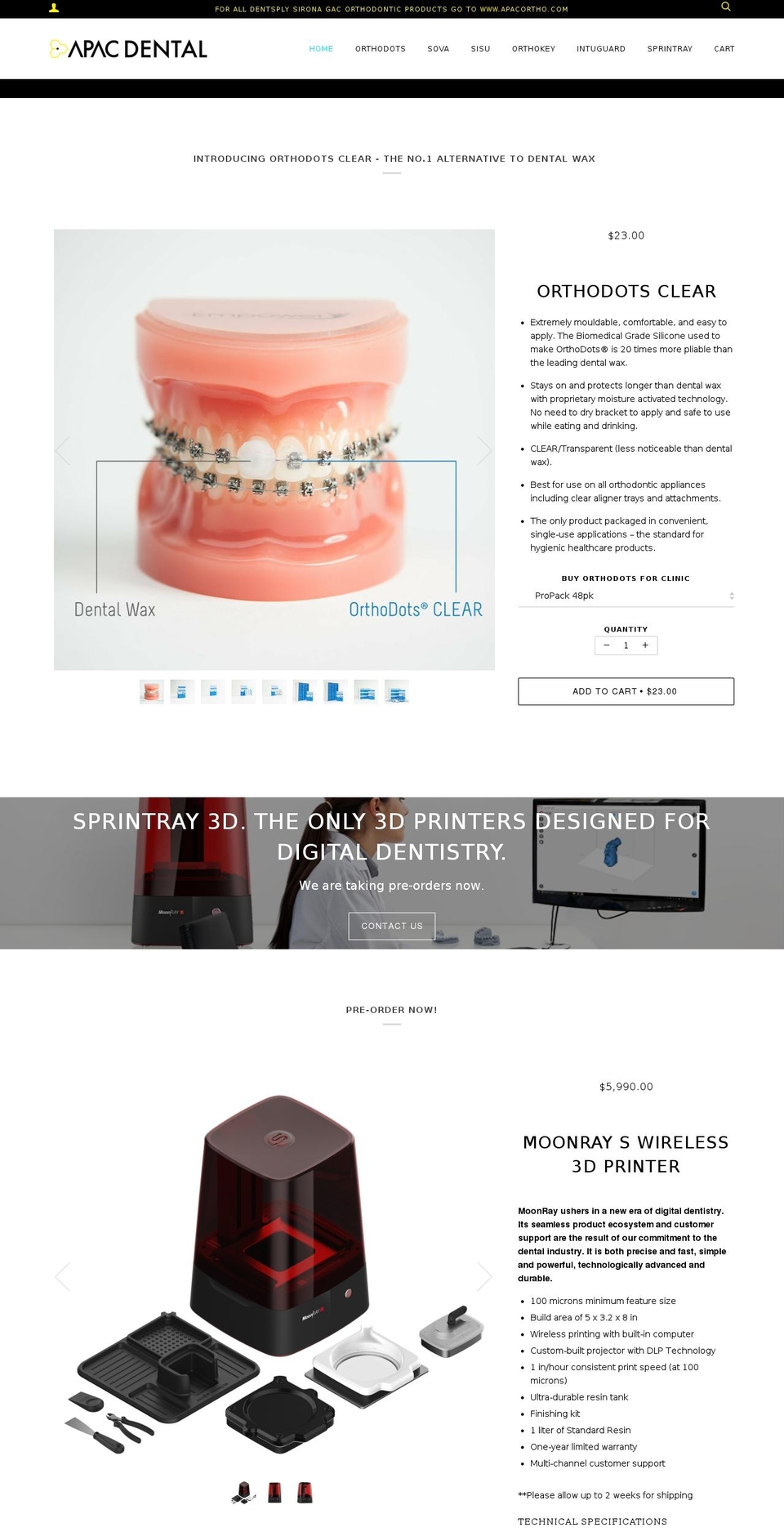 apacdent.com — Shopify storefront screenshot