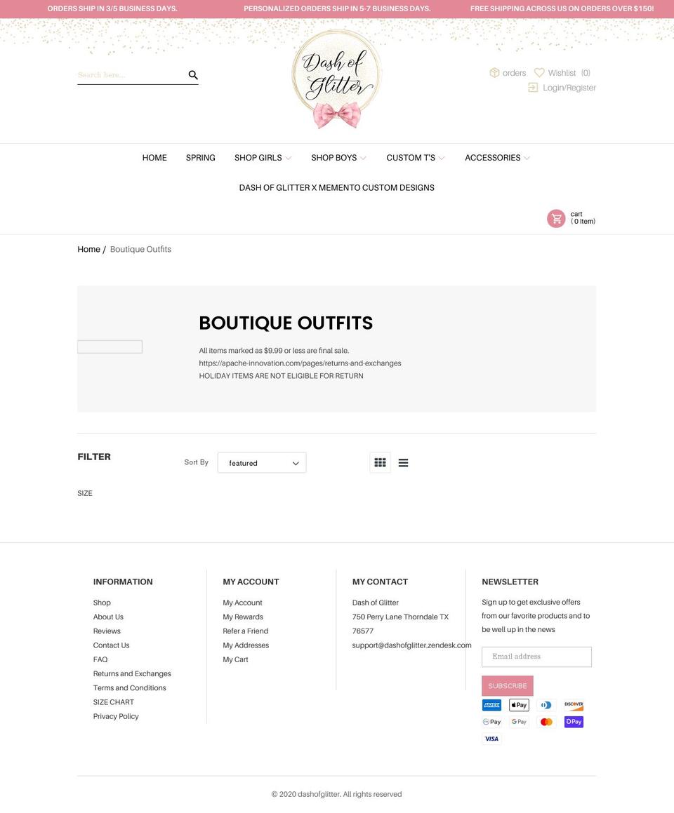 apache-innovation.com shopify website screenshot