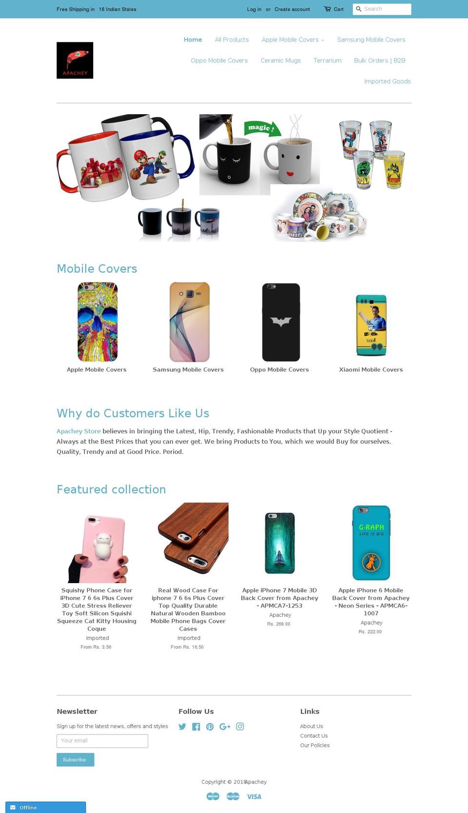 apachey.com shopify website screenshot