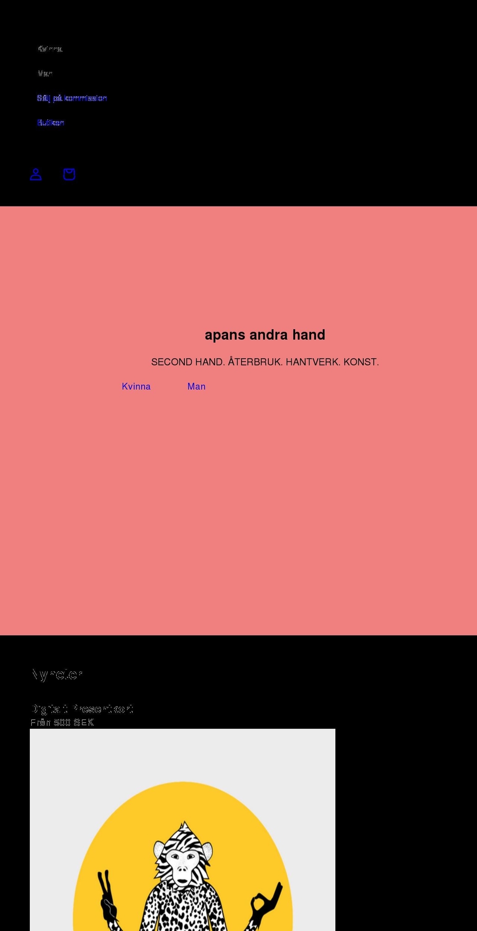 apansandrahand.se shopify website screenshot