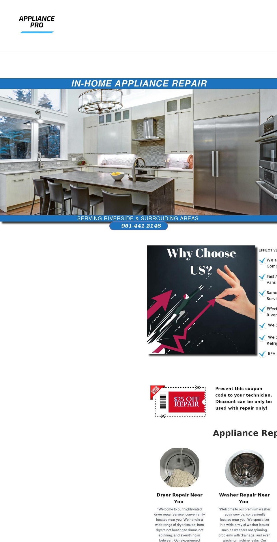 apappliancerepairservice.com shopify website screenshot