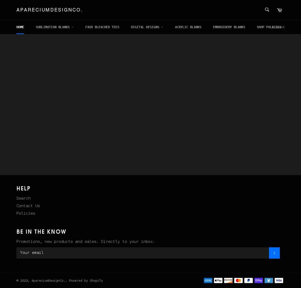 apareciumdesignco.com shopify website screenshot