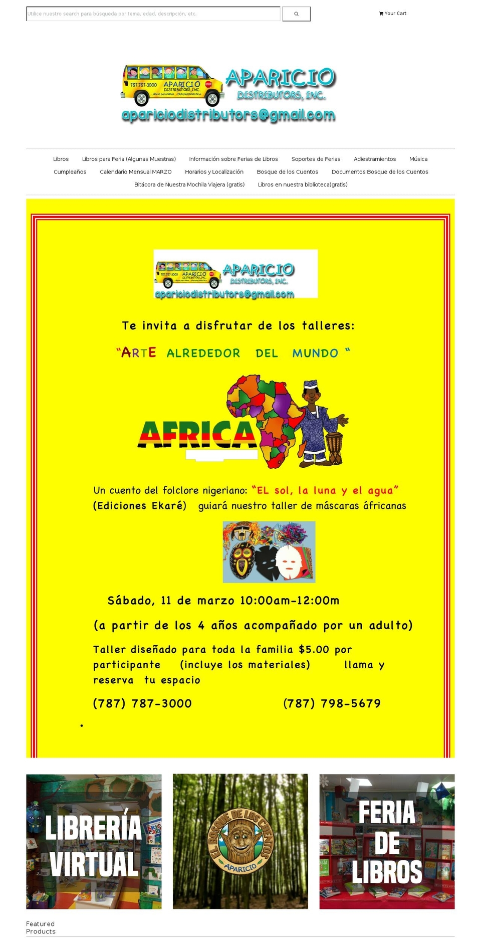 apariciodistributors.com shopify website screenshot