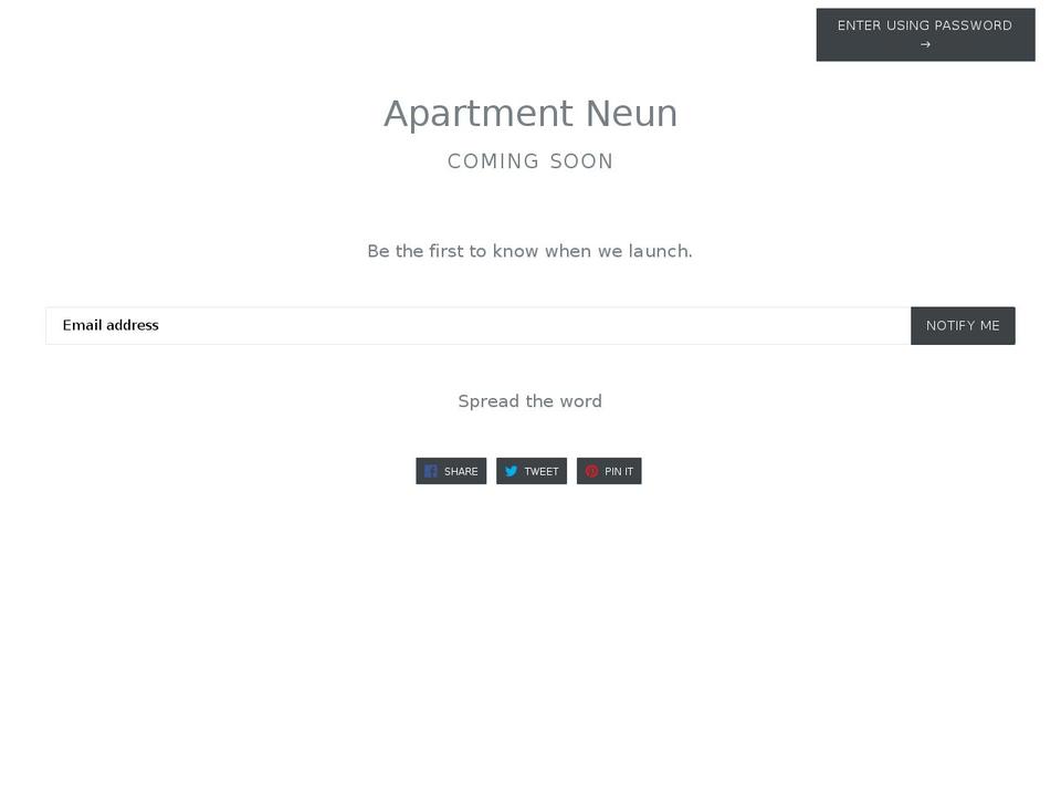 apartmentneun.com — Shopify storefront screenshot