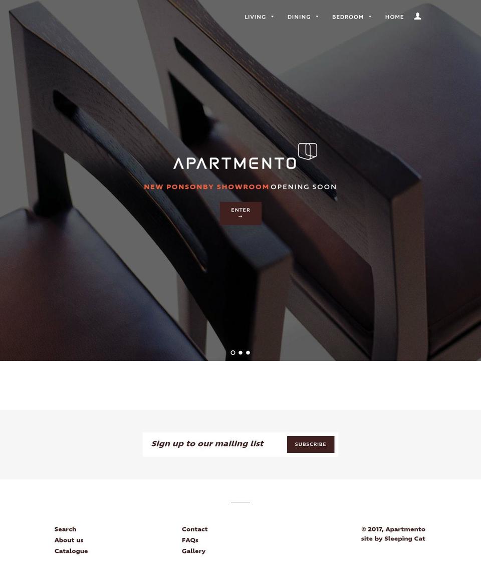 apartmento.co.nz shopify website screenshot