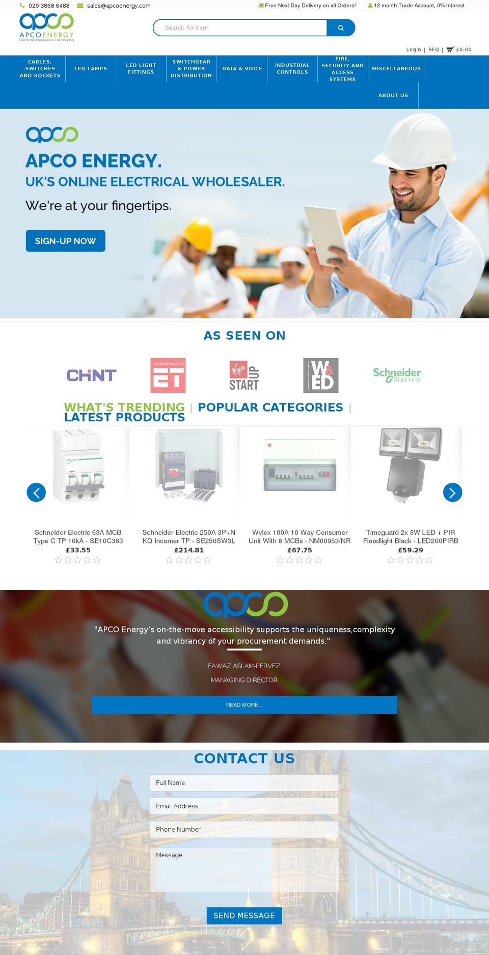apcoenergy.com shopify website screenshot