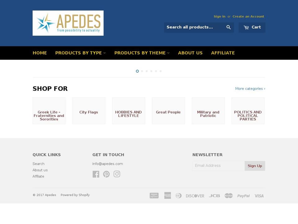 apedes.com shopify website screenshot