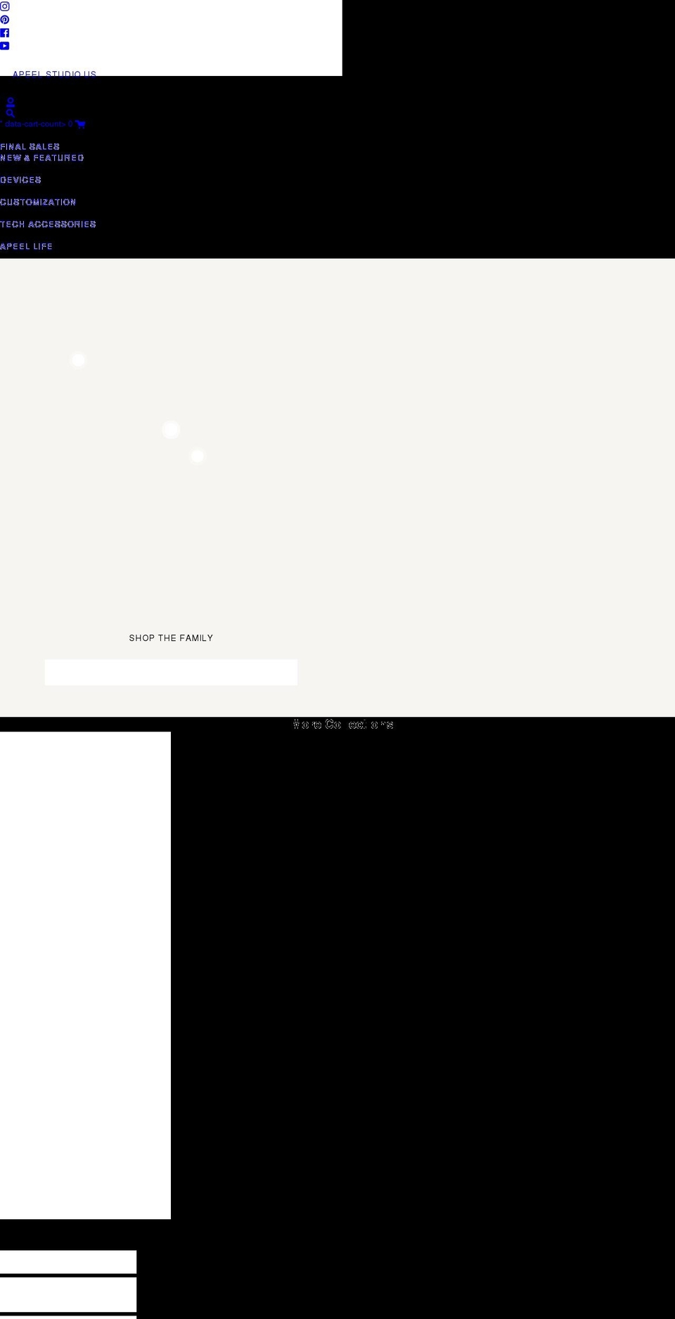 apeelstudio.com shopify website screenshot