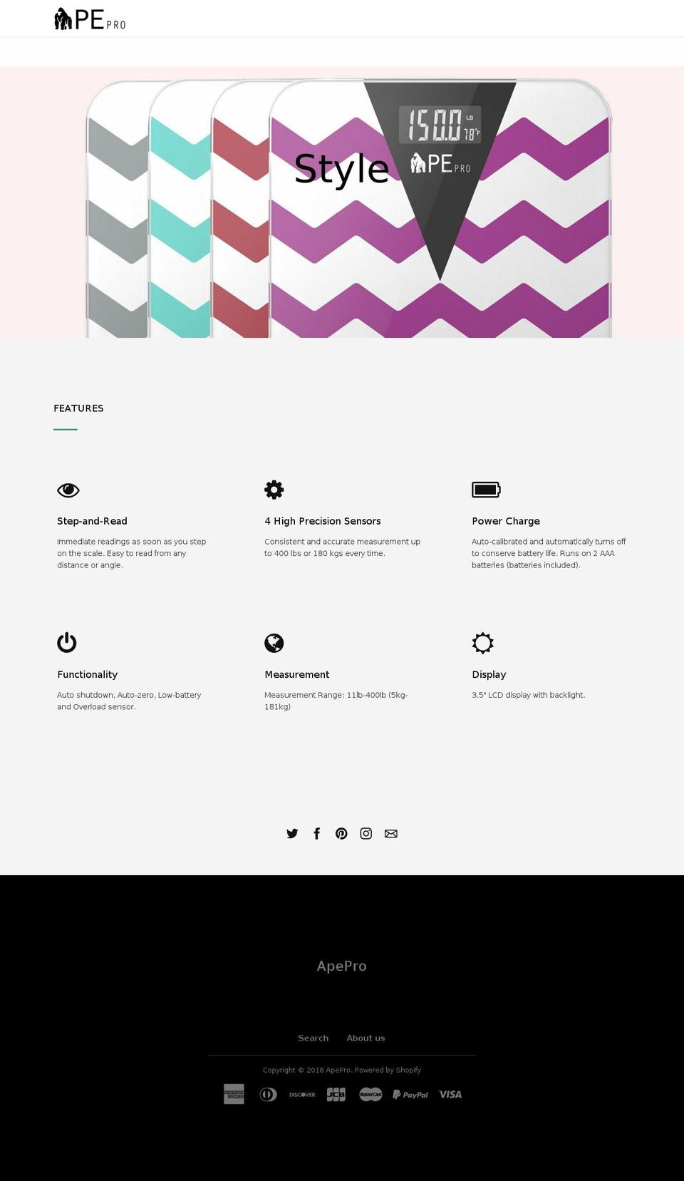 apeproproducts.com shopify website screenshot