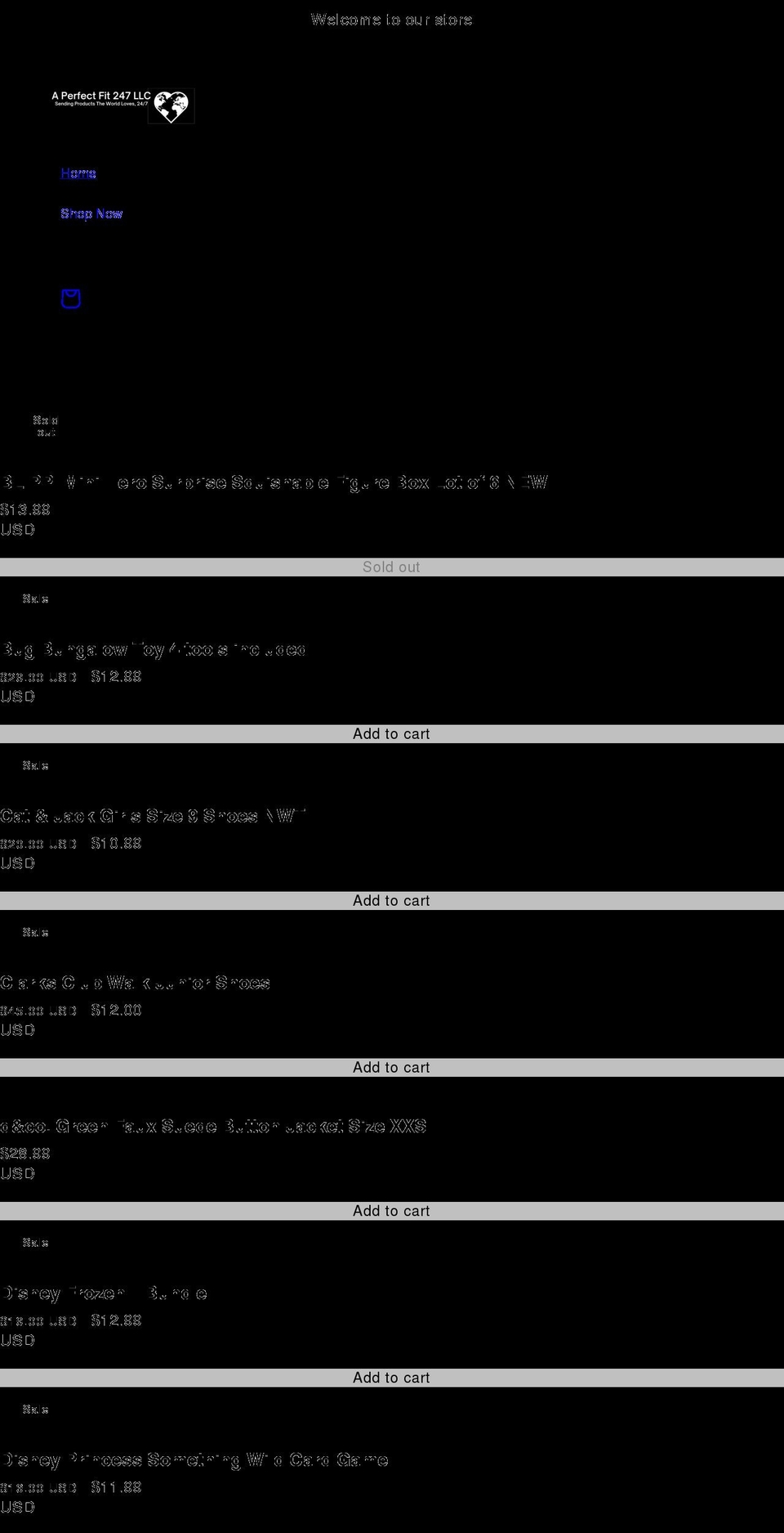 aperfectfit247.com shopify website screenshot