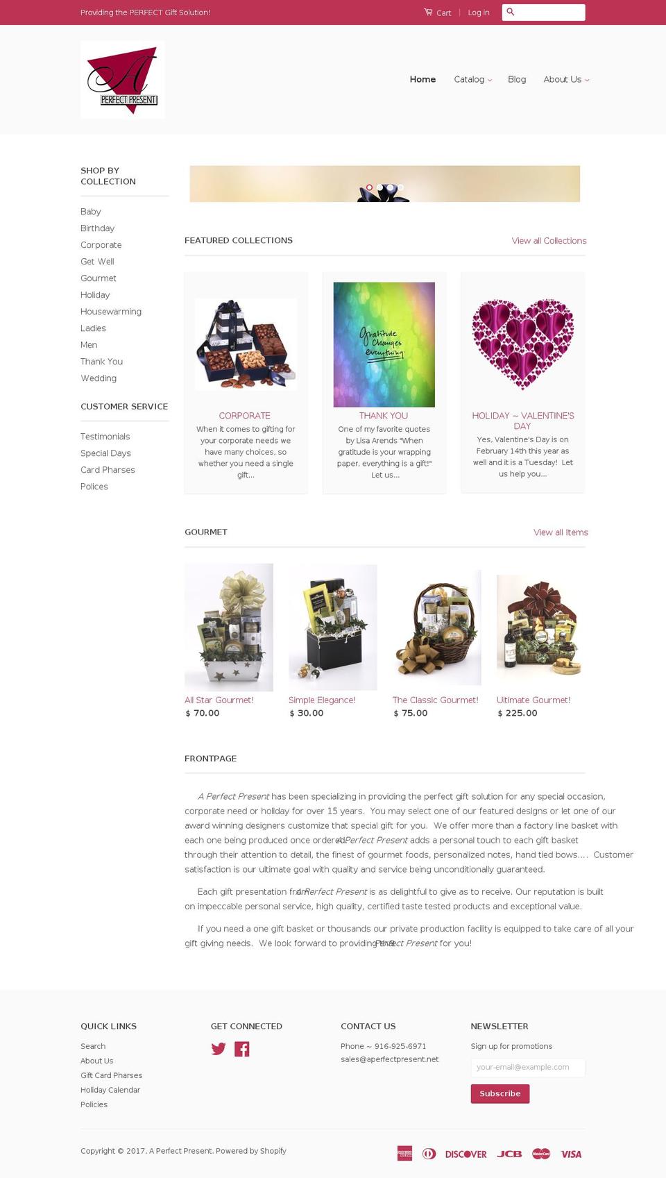 aperfectpresent.net shopify website screenshot