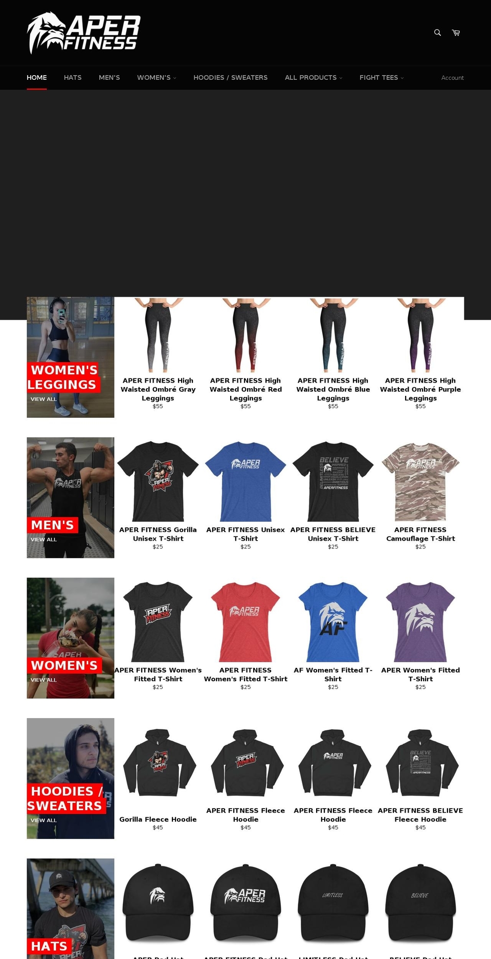 aperfitness.org shopify website screenshot