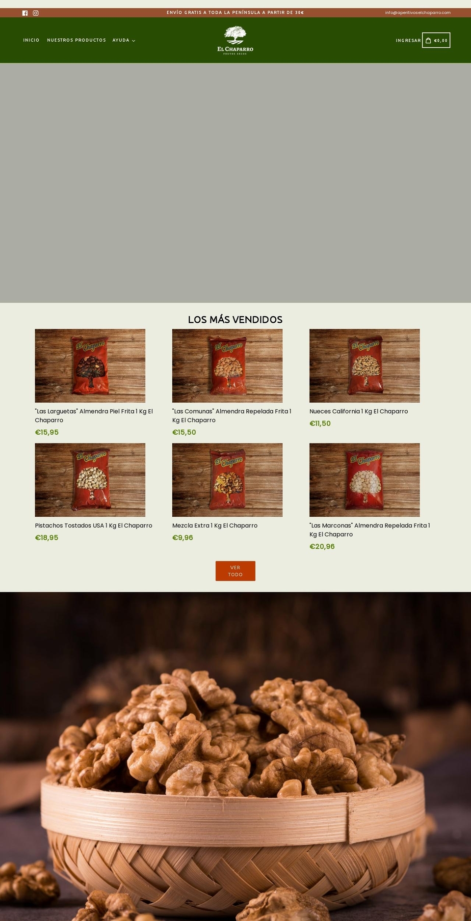 aperitivoselchaparro.com shopify website screenshot