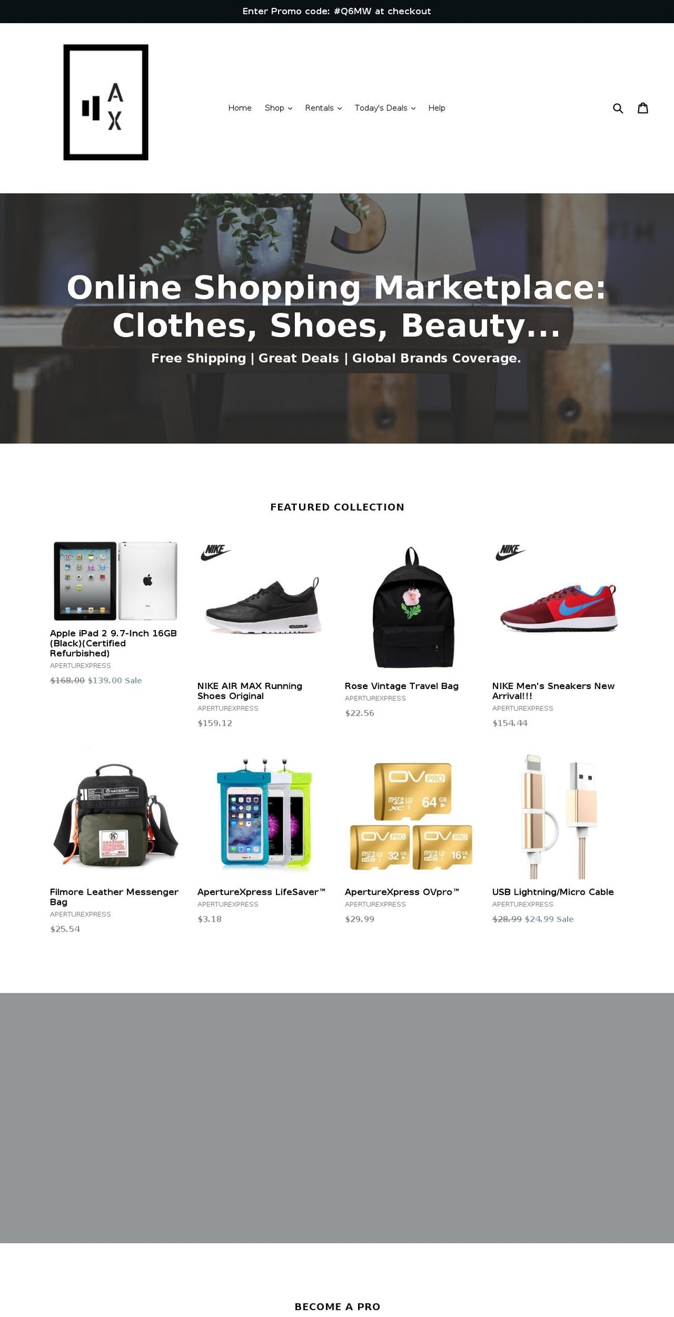 aperturexpress.com — Shopify storefront screenshot
