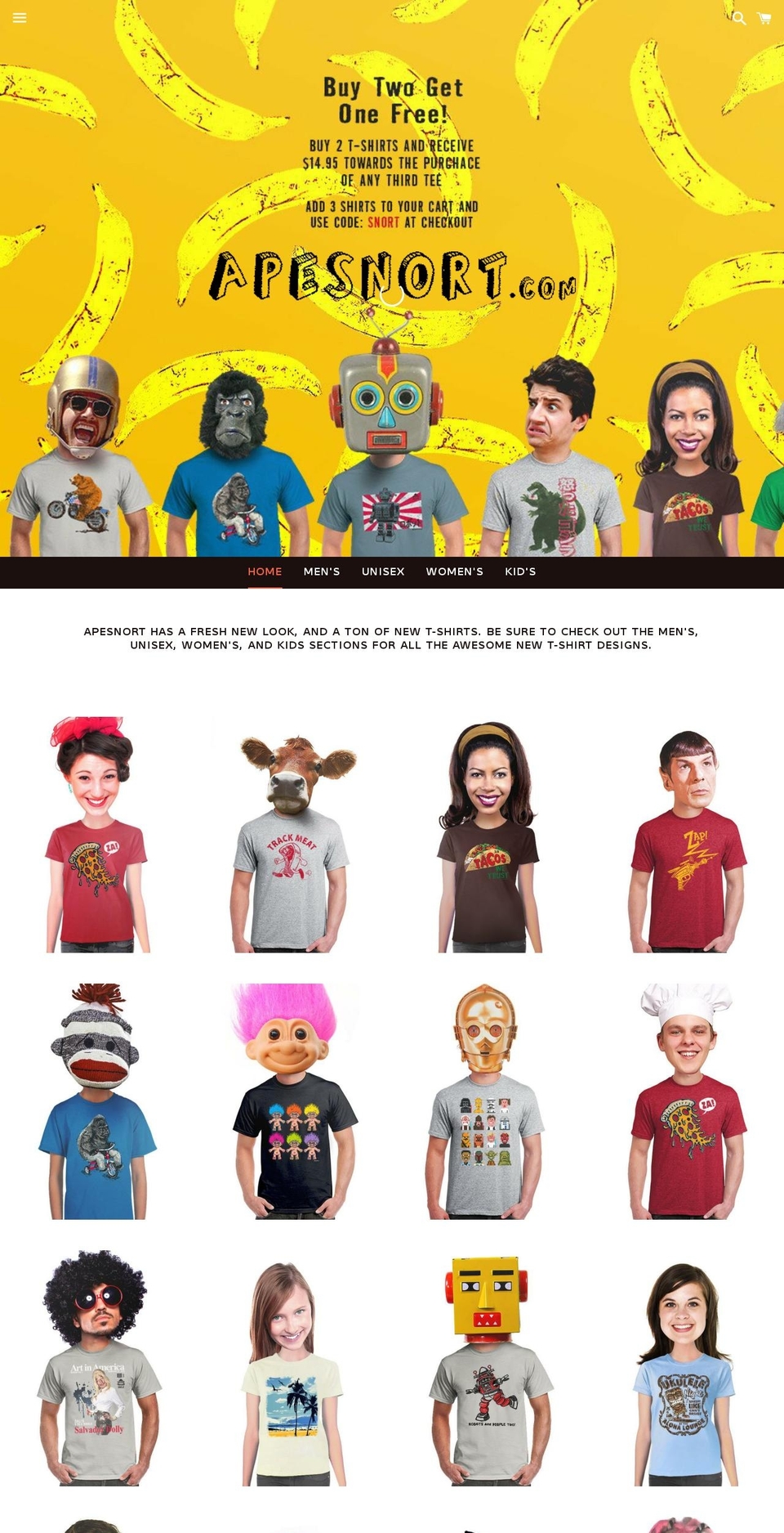 apesnort.com shopify website screenshot