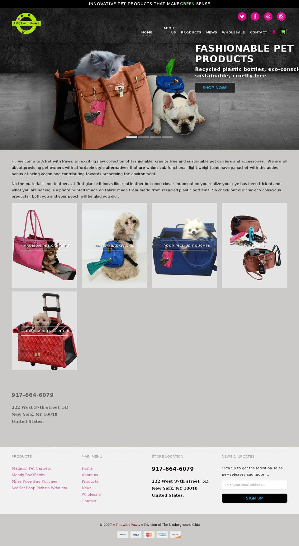 apetwithpaws.com shopify website screenshot