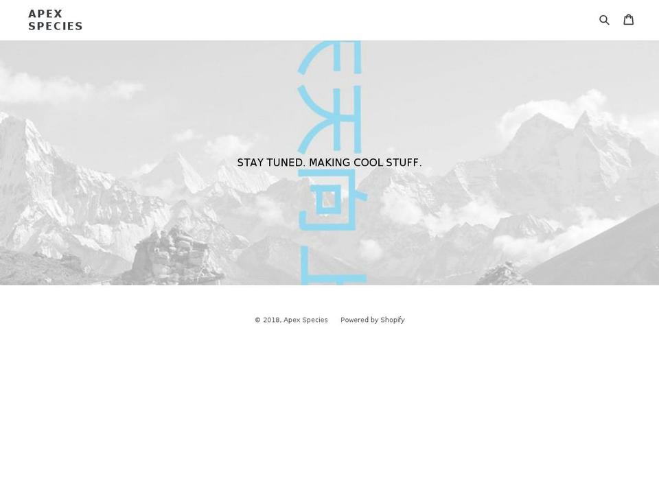 apex-species.com — Shopify storefront screenshot