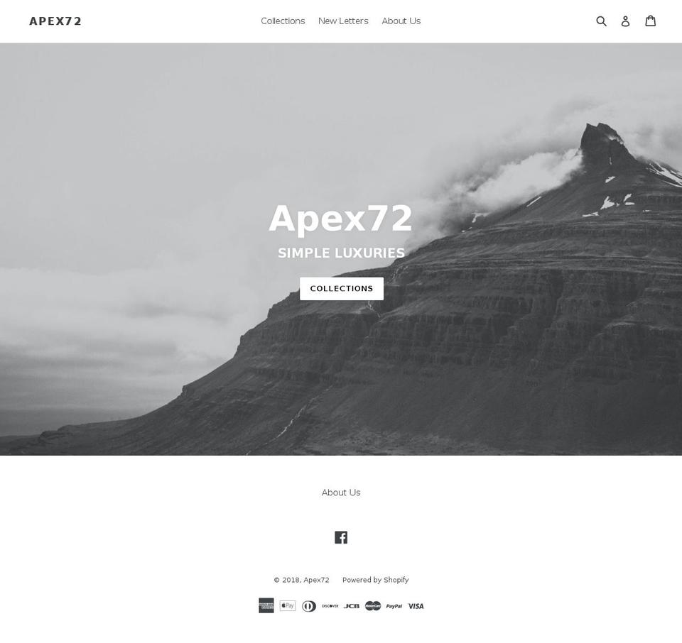 apex72.com shopify website screenshot