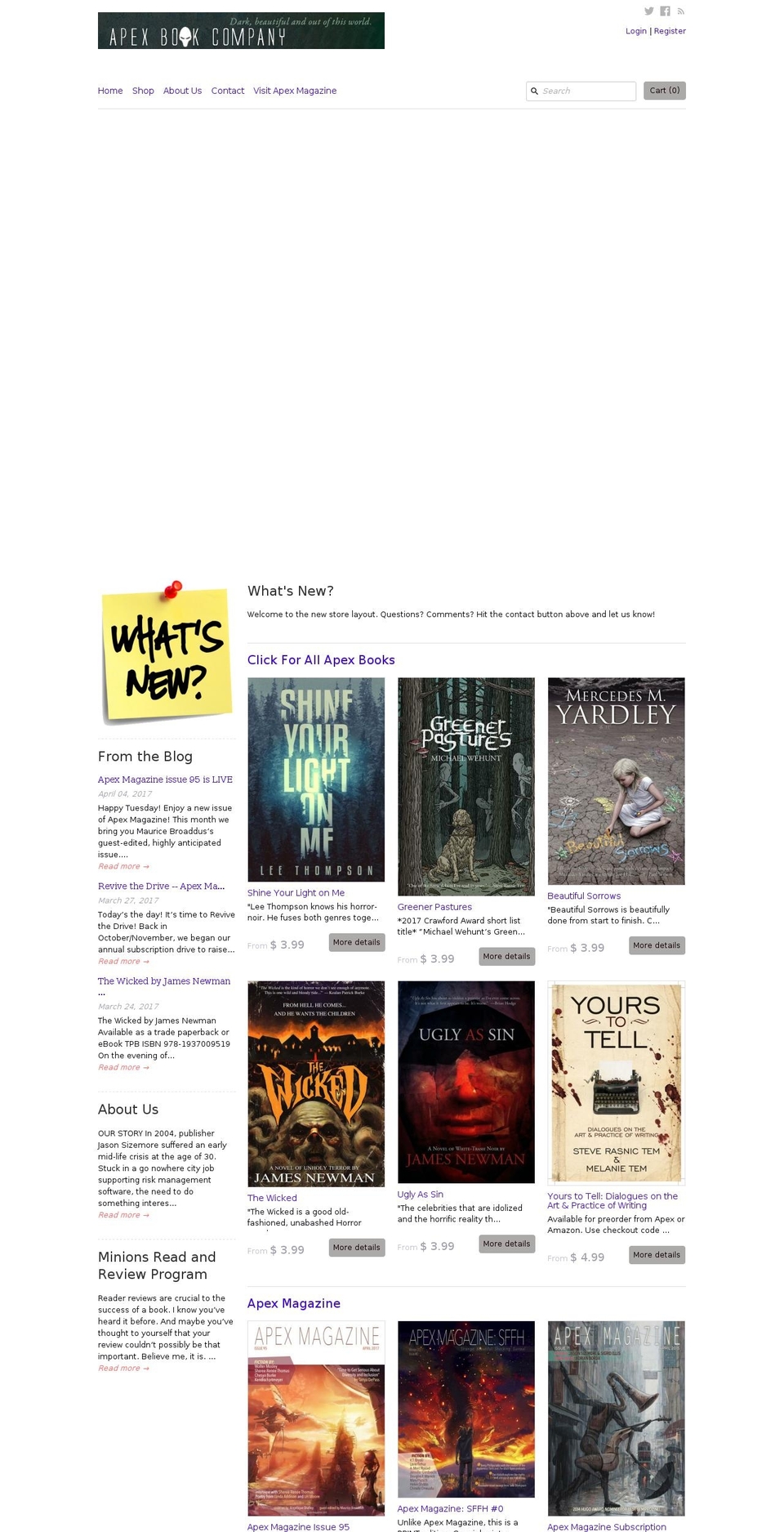 apexbookstore.com shopify website screenshot
