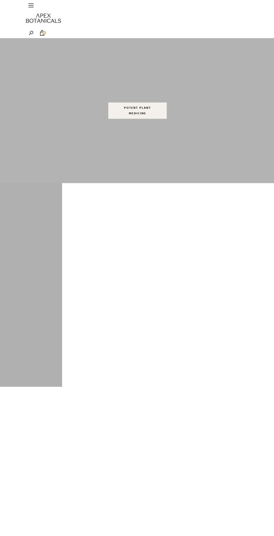 apexbotanicals.com shopify website screenshot