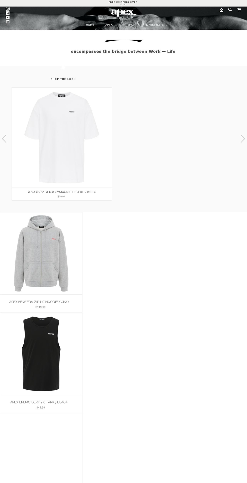 apexclimax.com shopify website screenshot