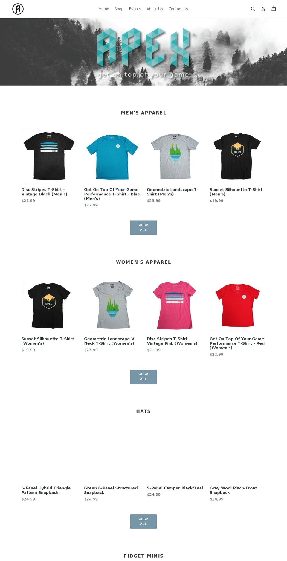 apexdiscgear.com — Shopify storefront screenshot
