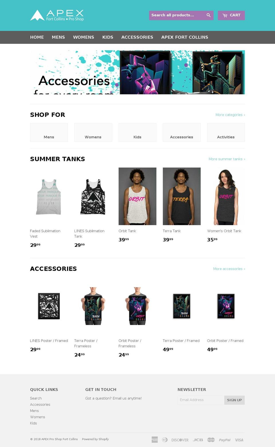 apexproshop.com — Shopify storefront screenshot