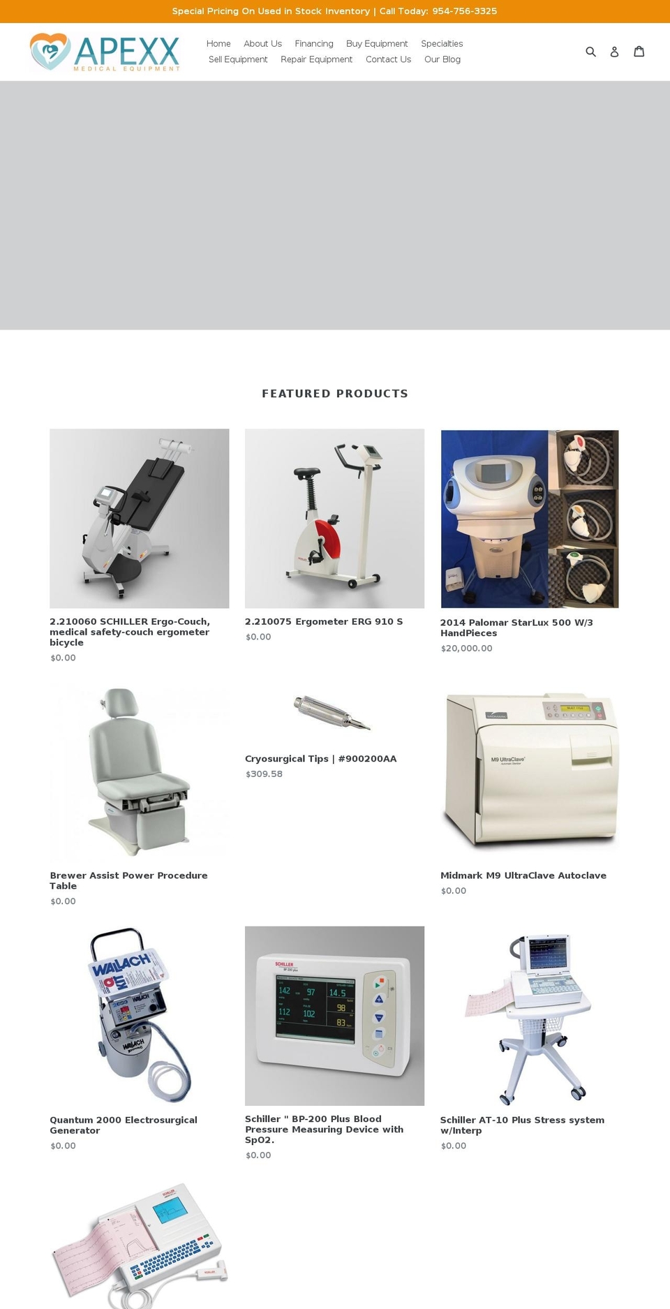 apexxmed.com shopify website screenshot