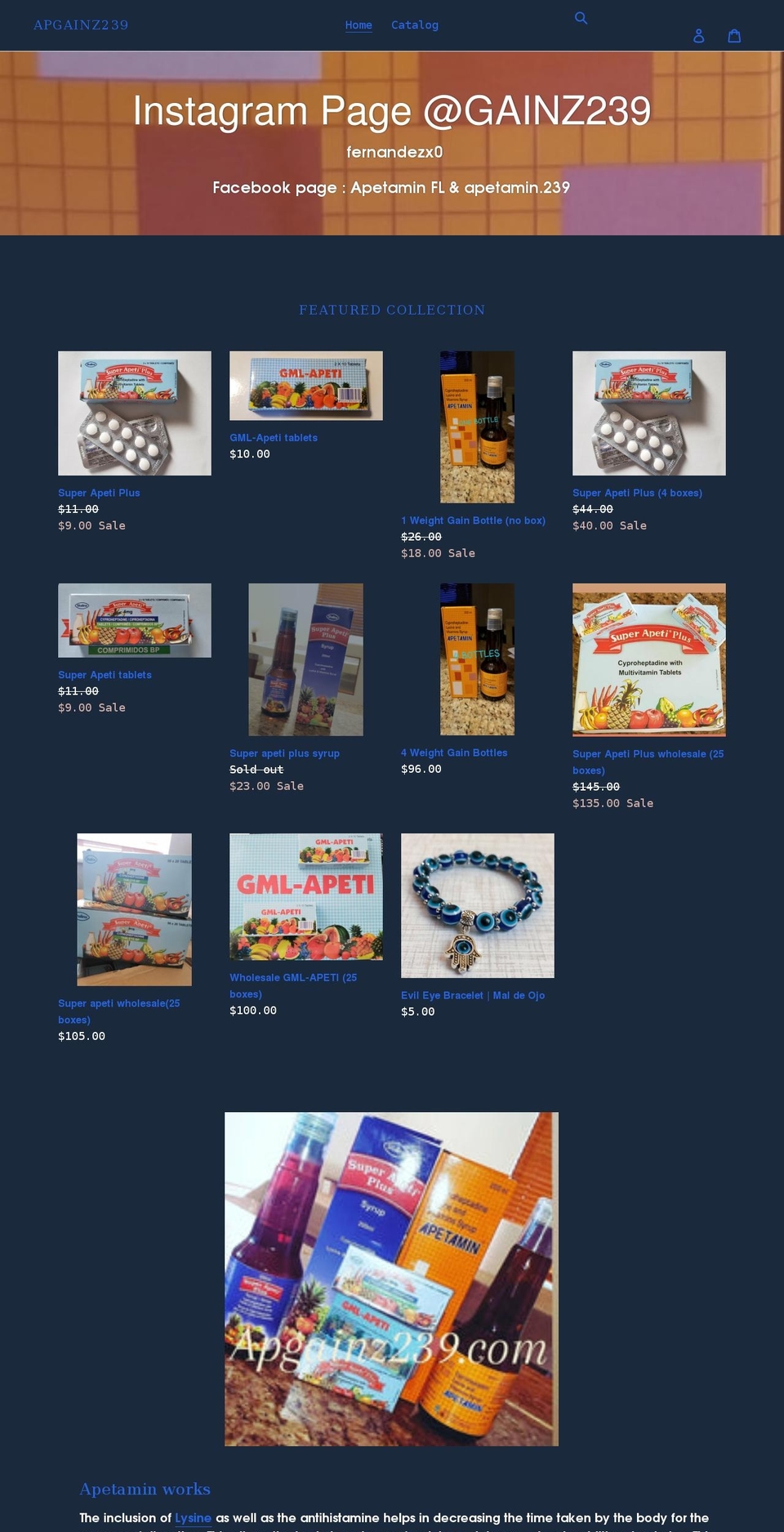 apgainz239.com shopify website screenshot