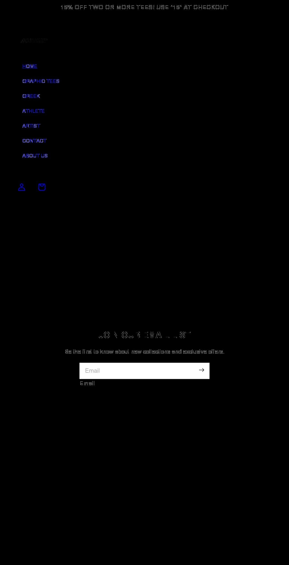 aphiliatedapparel.com shopify website screenshot