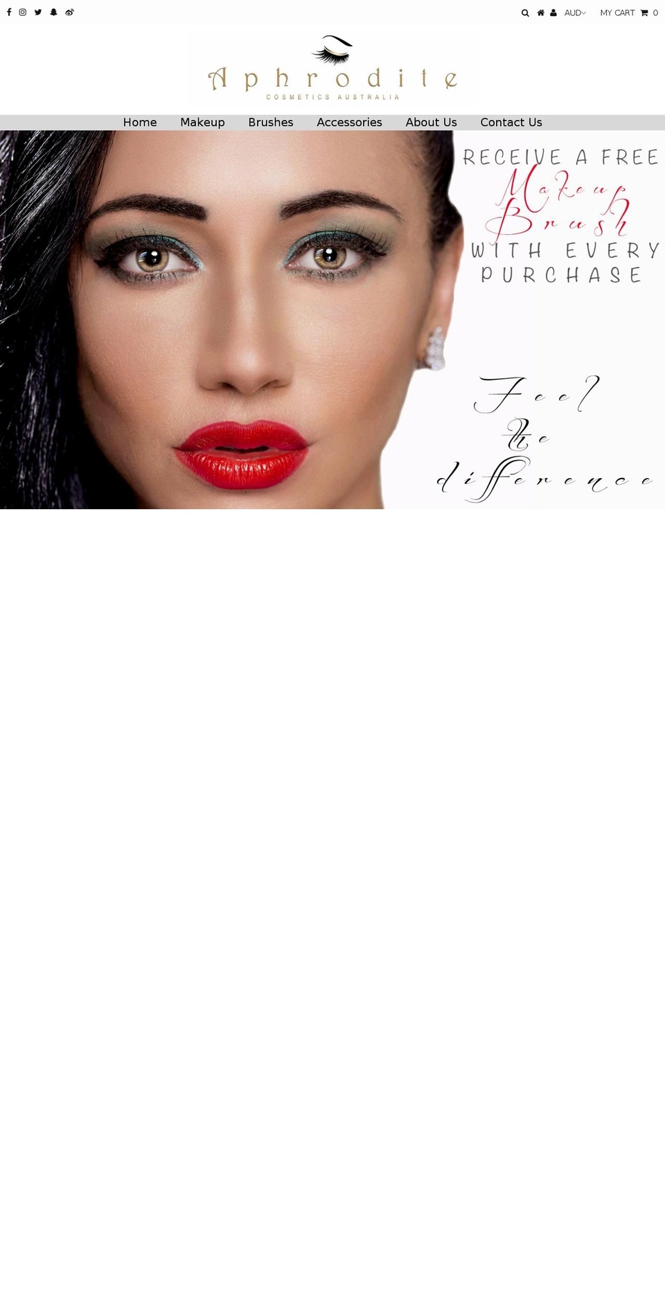 aphroditecosmetics.com.au shopify website screenshot