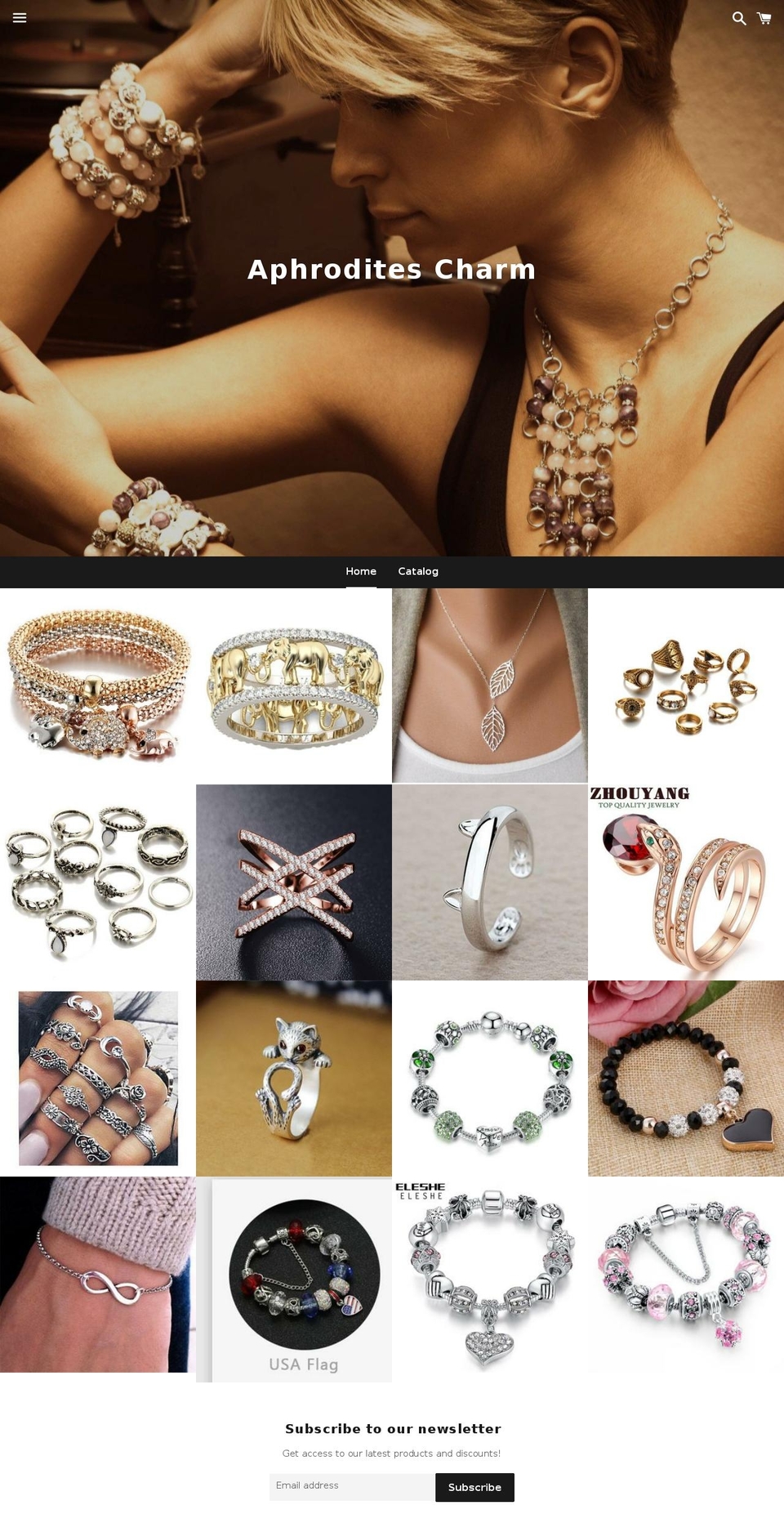 aphroditescharm.com — Shopify storefront screenshot