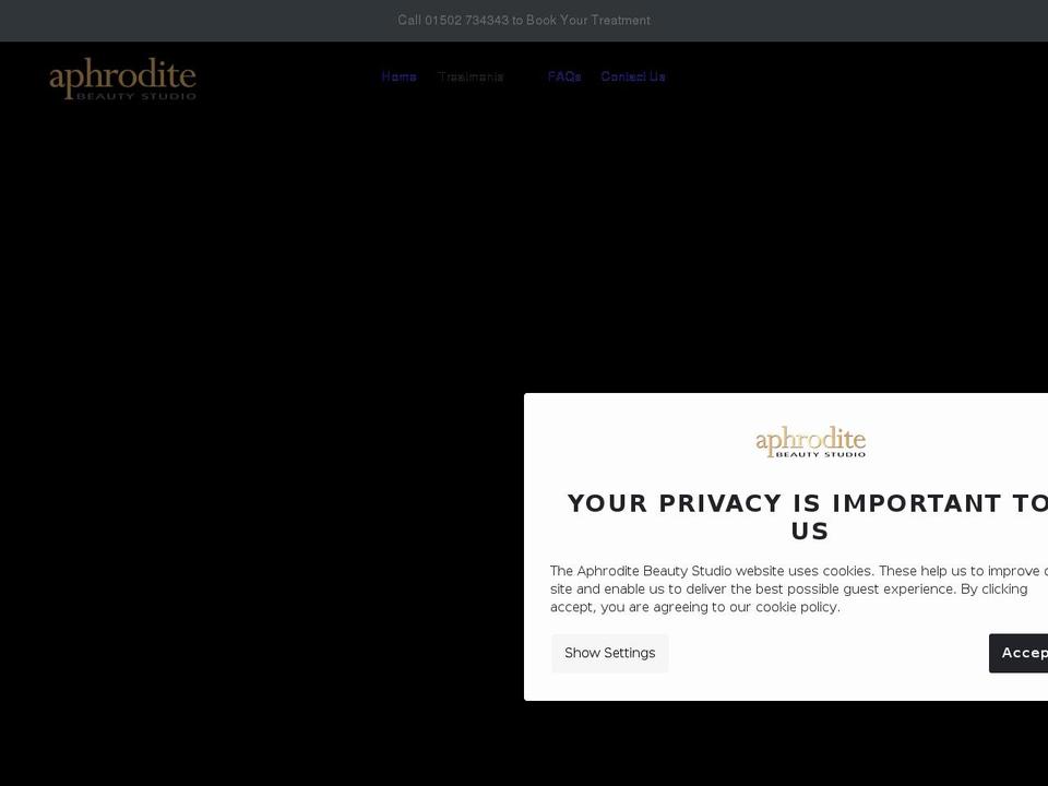aphroditestudio.com shopify website screenshot