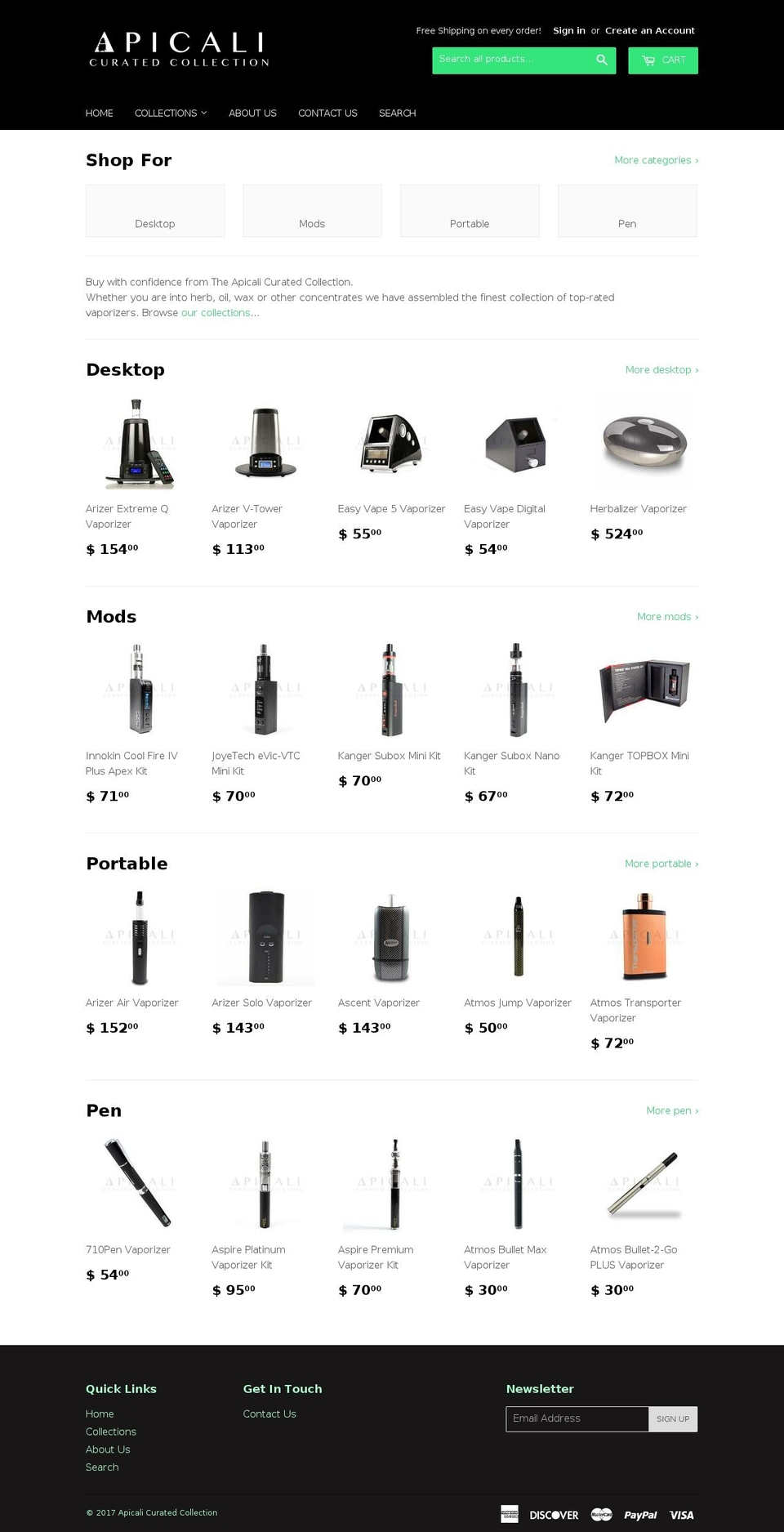 apicali.com shopify website screenshot