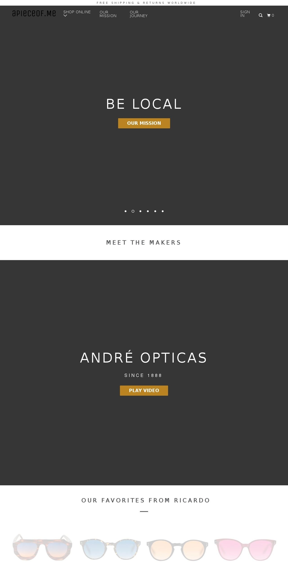 apieceof.me shopify website screenshot