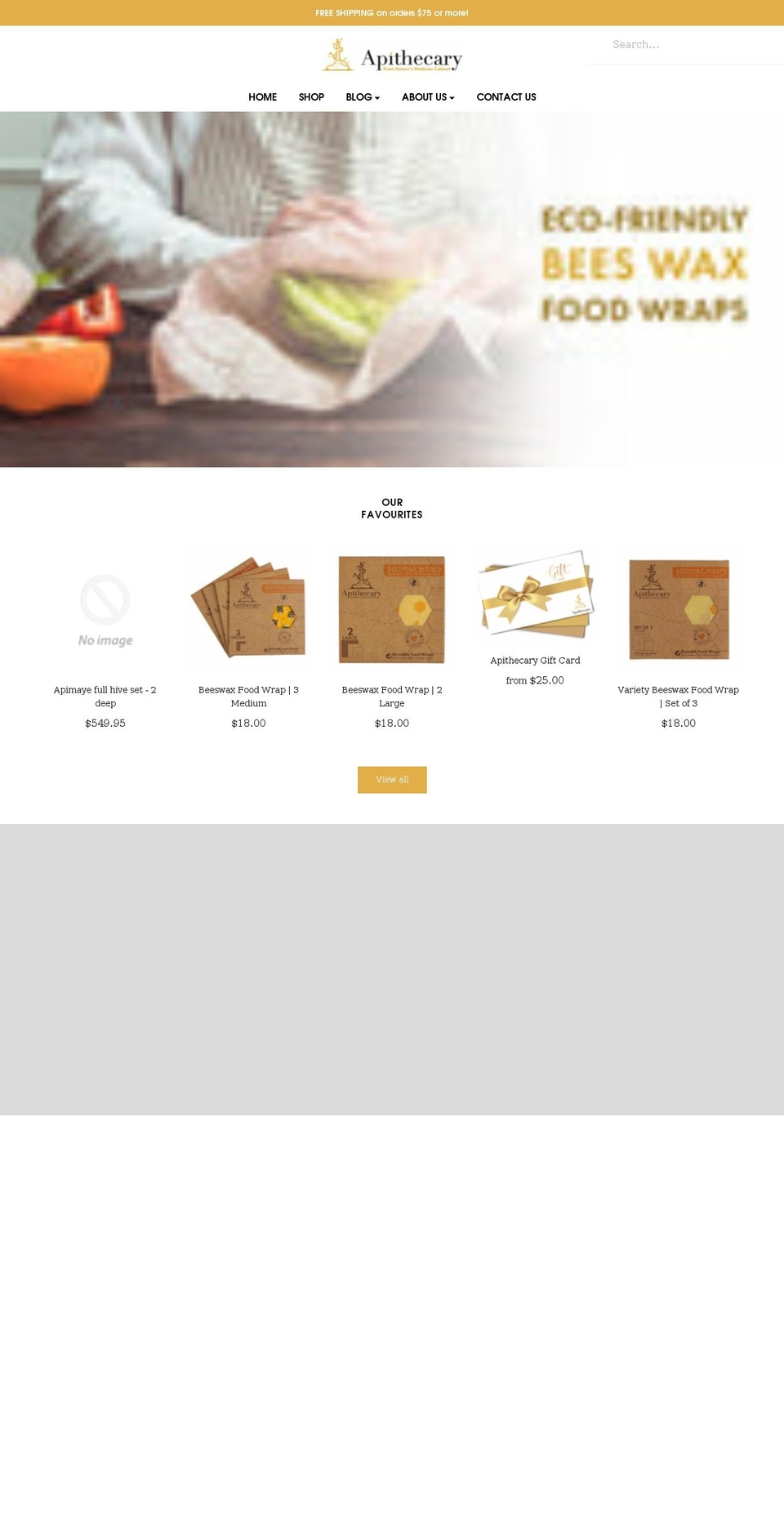 apithecary.com shopify website screenshot