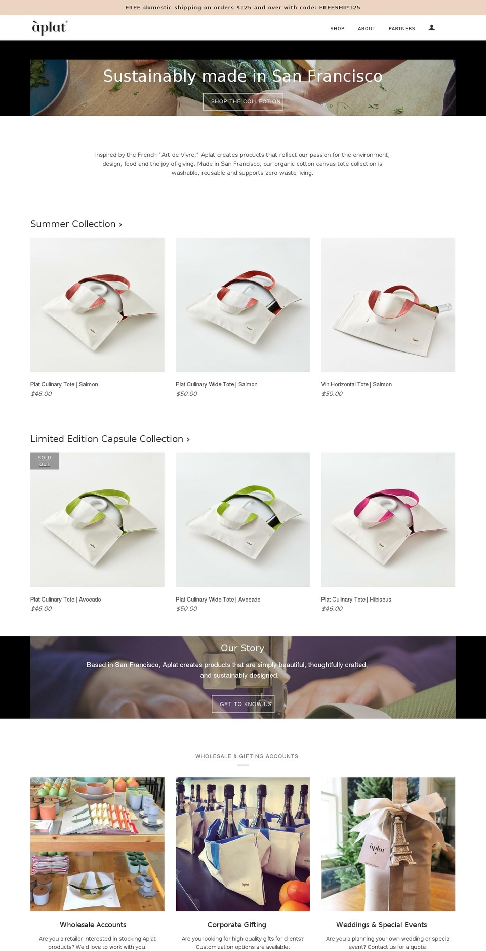 aplatsf.com shopify website screenshot