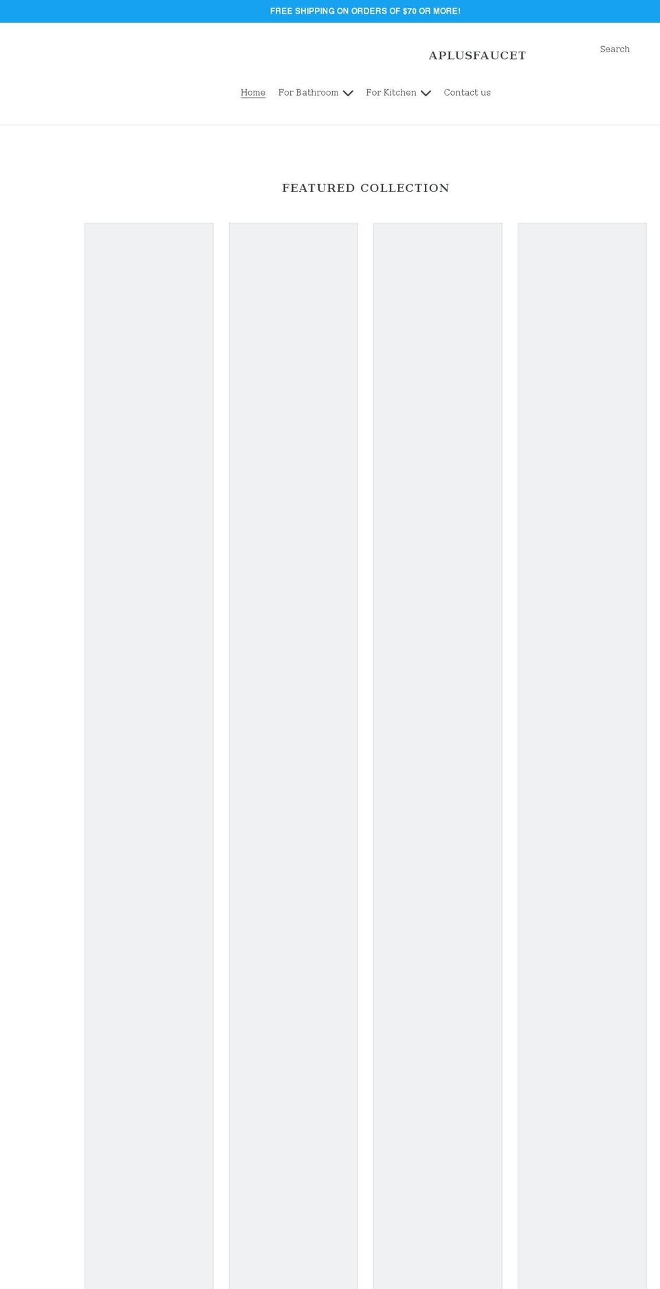 aplusfaucet.com shopify website screenshot