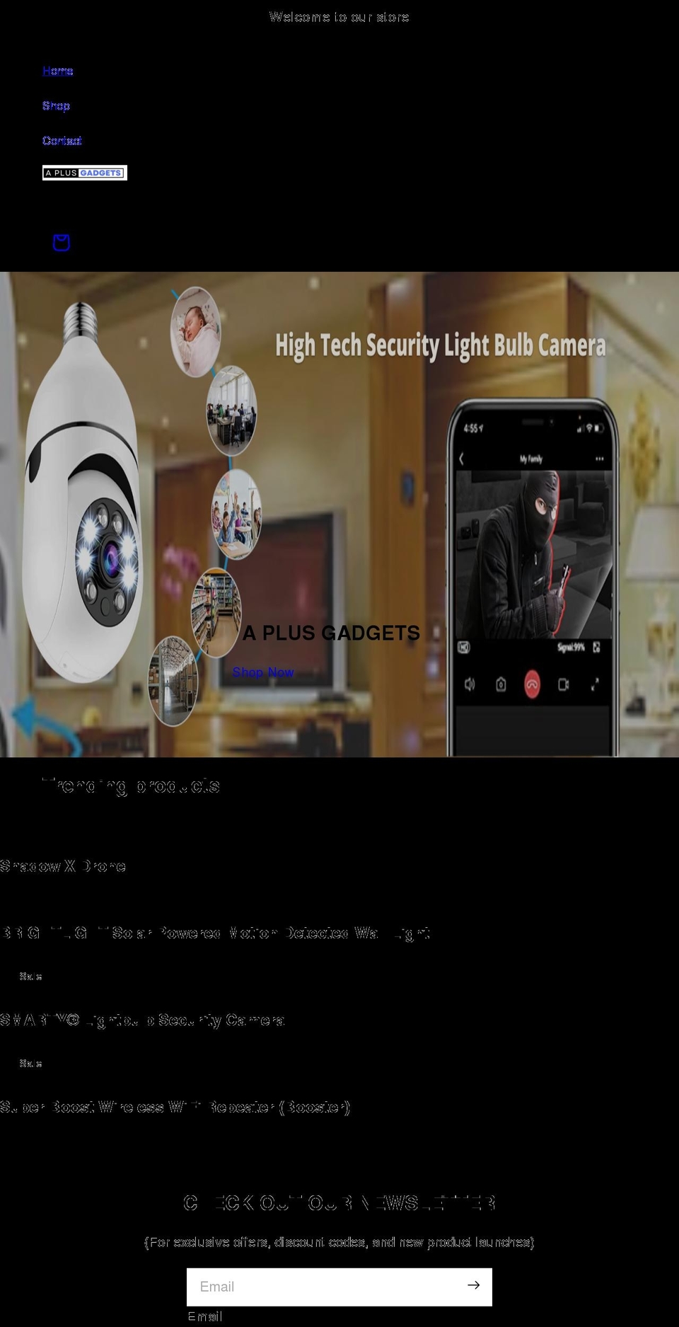 aplusgadgets.com shopify website screenshot