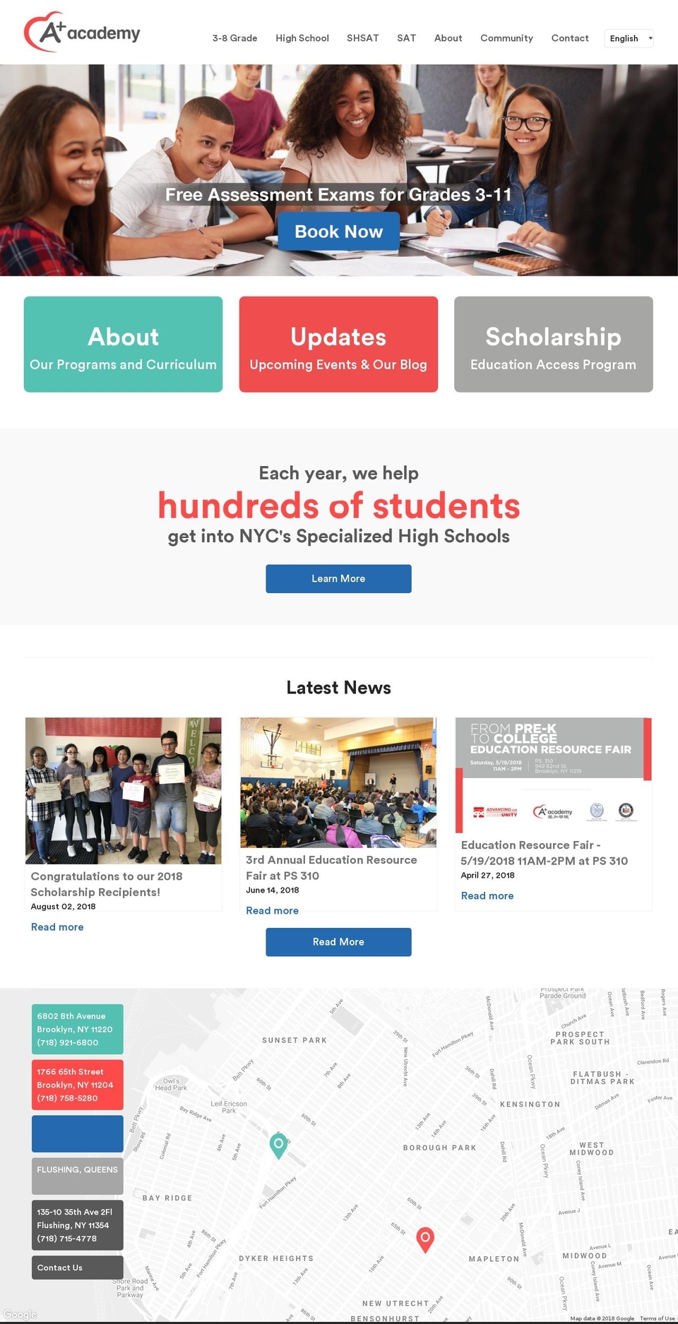 LANGIFY A+ Academy Shopify theme site example aplusnewyork.com