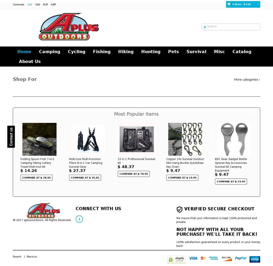 extreme-theme-updated Shopify theme site example aplusoutdoors.com