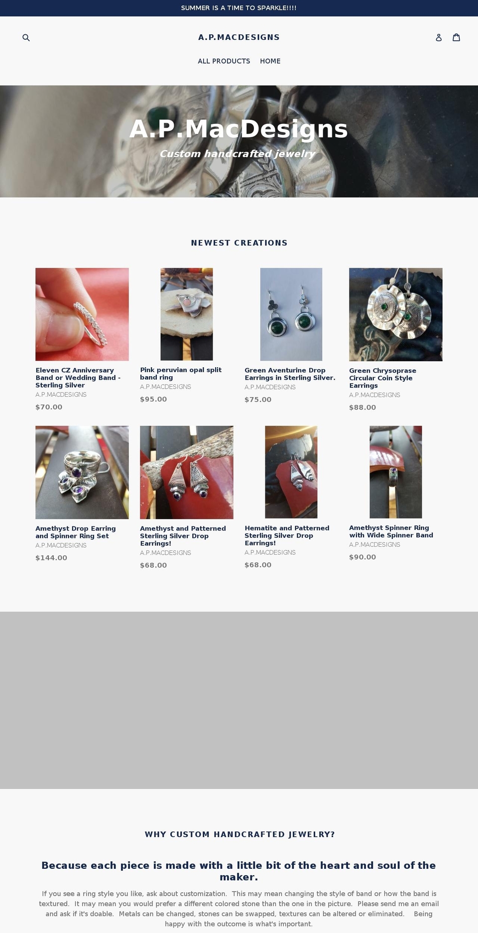 apmacdesigns.com — Shopify storefront screenshot