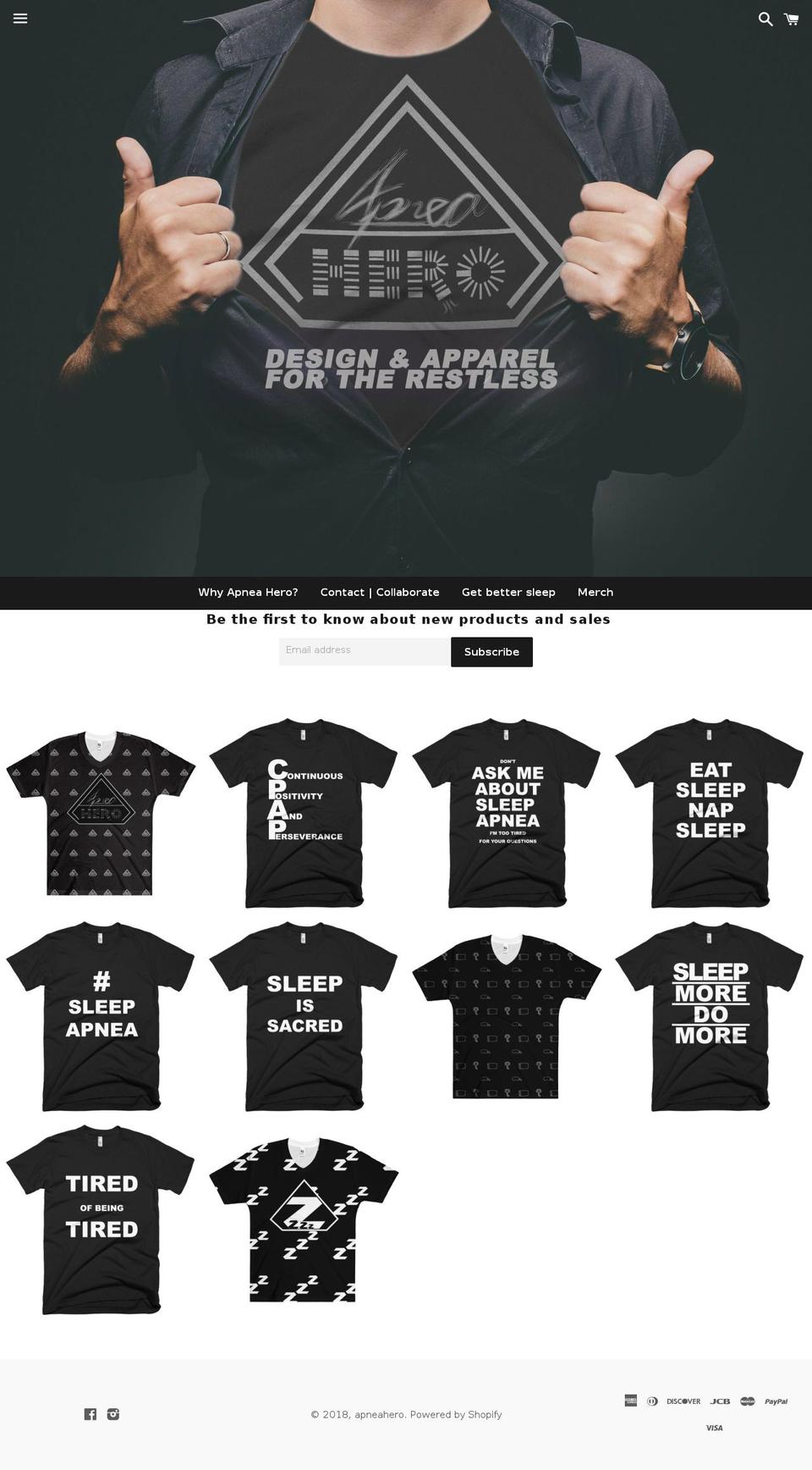apneahero.com — Shopify storefront screenshot